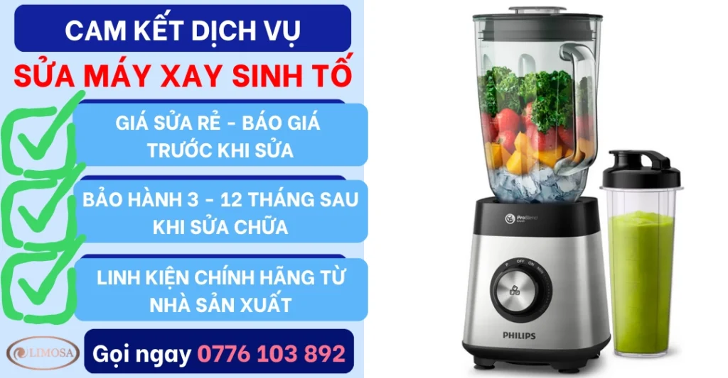 Cam kết dịch vụ sửa máy xay sinh tố 