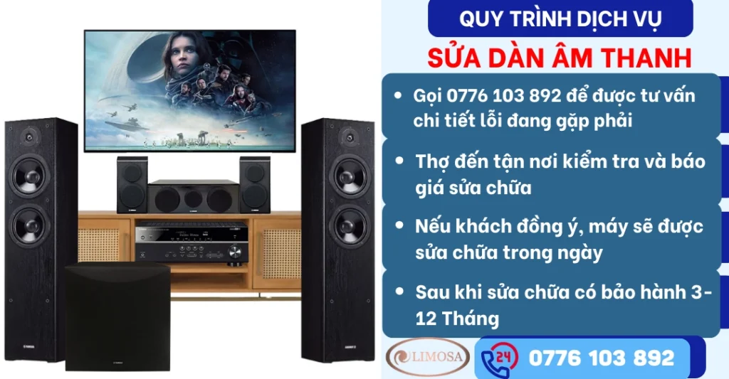 Quy trình dịch vụ sửa dàn âm thanh tại Sửa Điện Tử Limosa