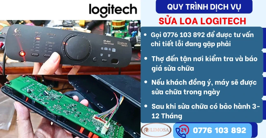 Quy trình dịch vụ sửa loa Logitech tại Sửa Điện Tử Limosa