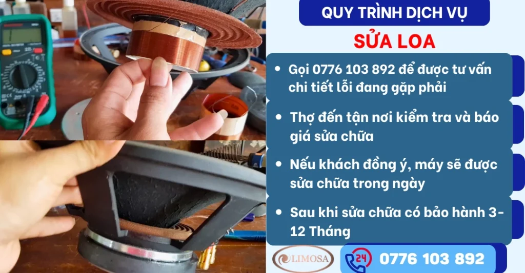 Quy trình sửa loa tại Sửa Điện Tử Limosa