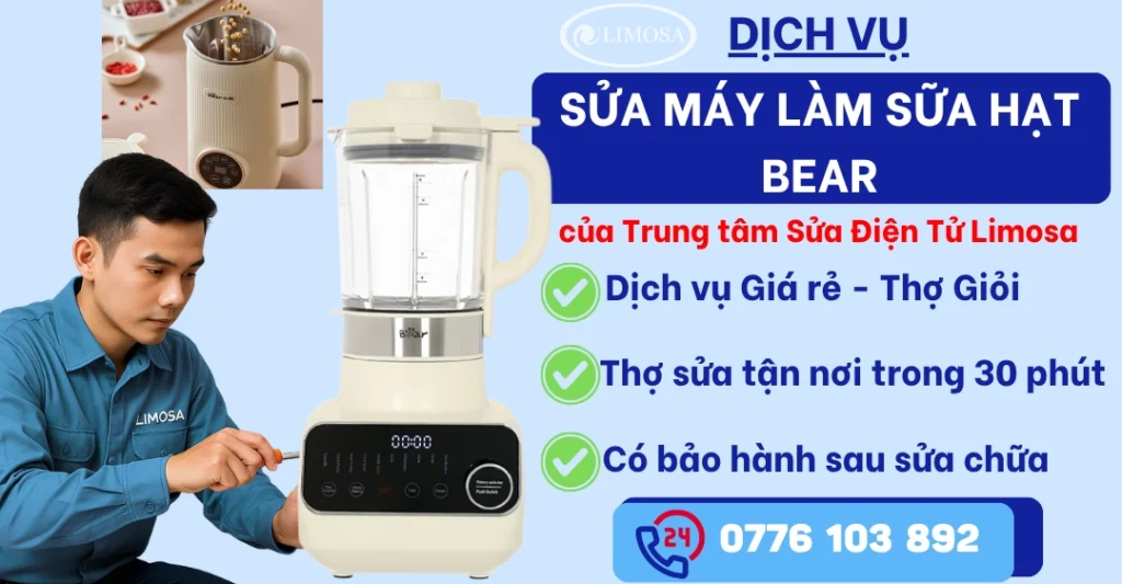 Sửa Máy Làm Sữa Hạt Bear tại Sửa Điện Tử Limosa