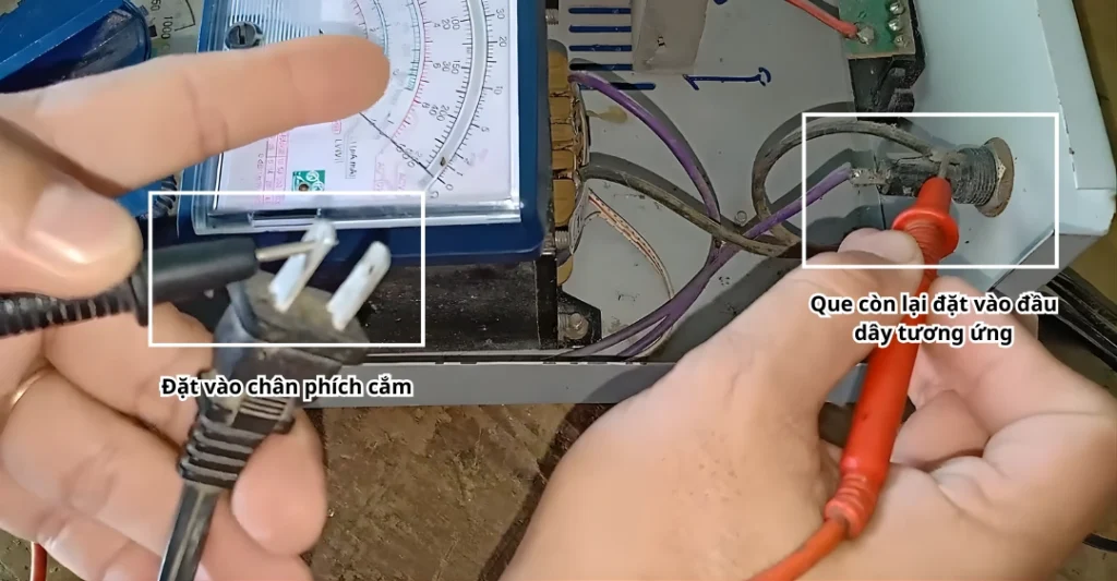 Cách đo thông mạch dây nguồn AC