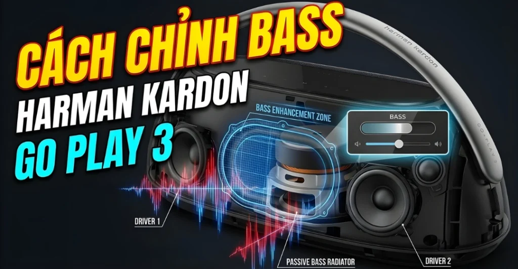 cách chỉnh bass loa Harman Kardon Go Play 3