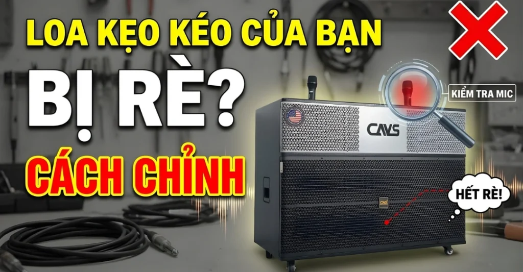 cách chỉnh loa kẹo kéo bị rè