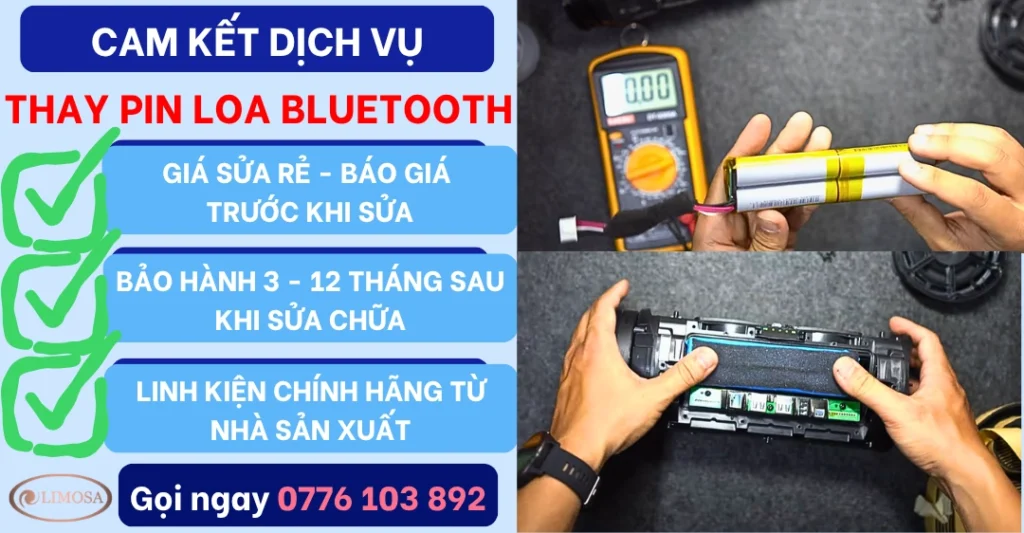Cam kết dịch vụ Thay Pin Loa Bluetooth tại Sửa Điện Tử Limosa