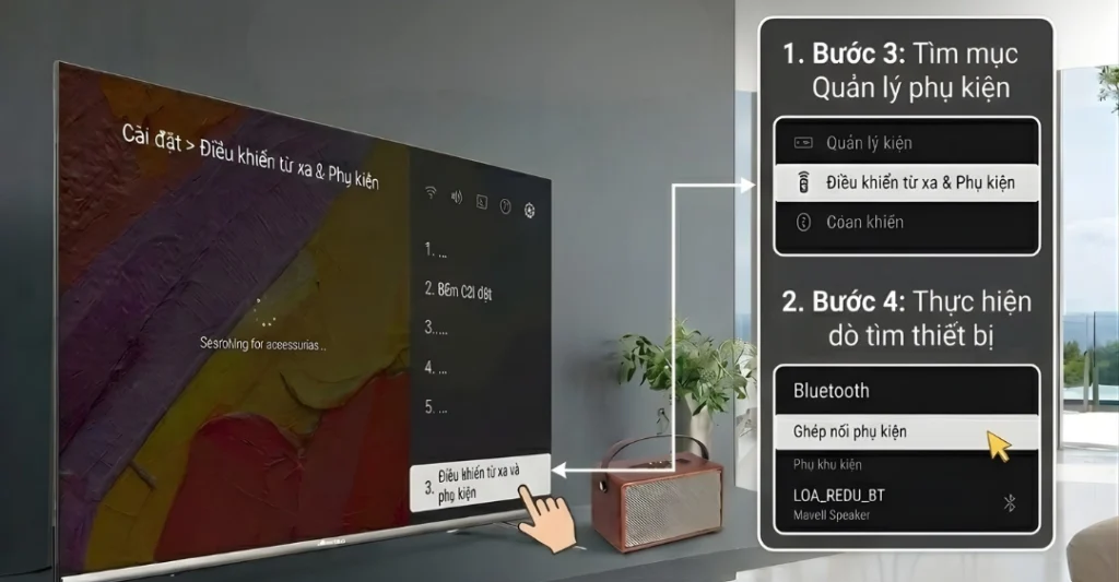 Thực hiện dò tìm thiết bị