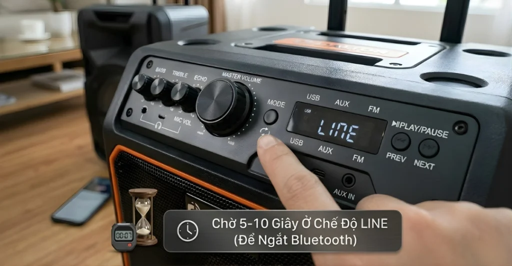 cách reset bluetooth loa kéo Dalton