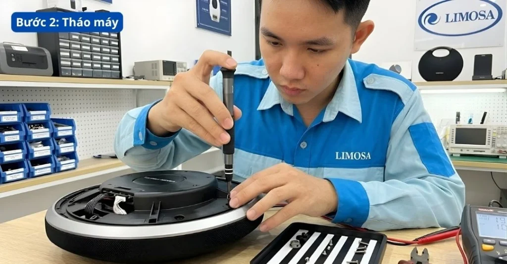 Tháo máy bằng dụng cụ chuyên dụng