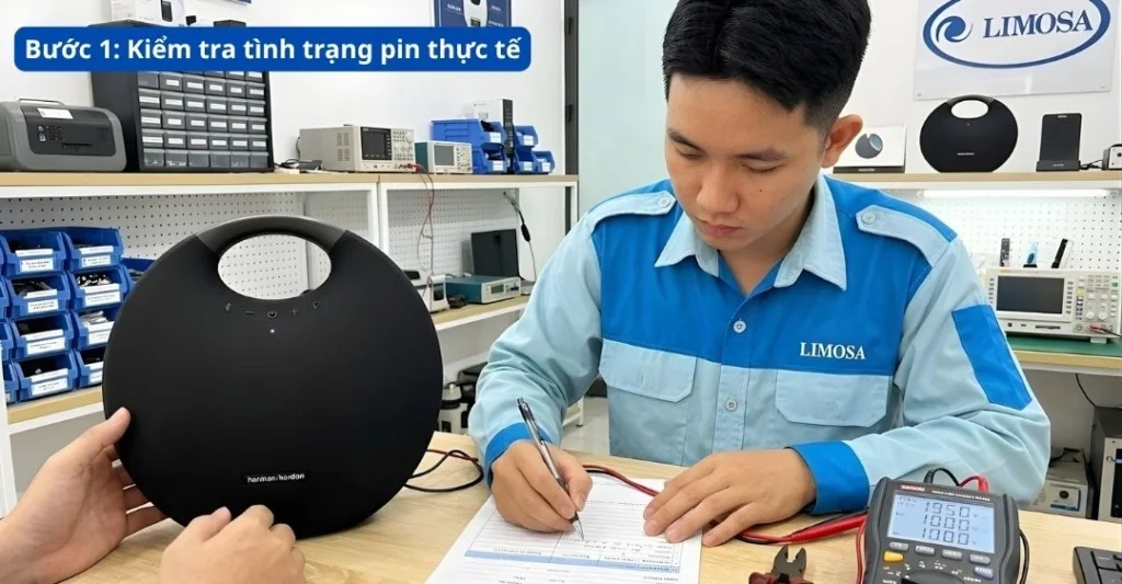 Tiếp nhận và kiểm tra tình trạng pin thực tế