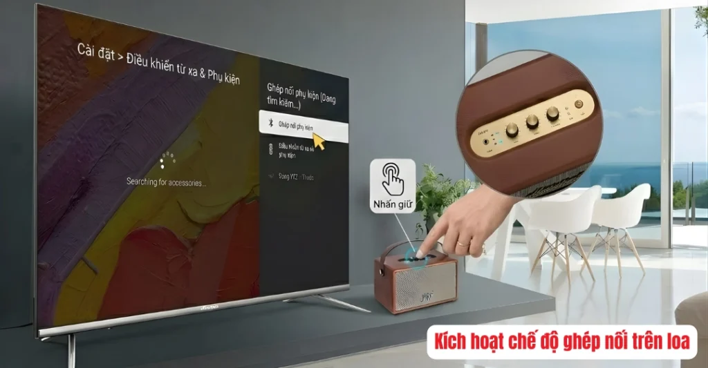 Kích hoạt chế độ ghép nối trên loa