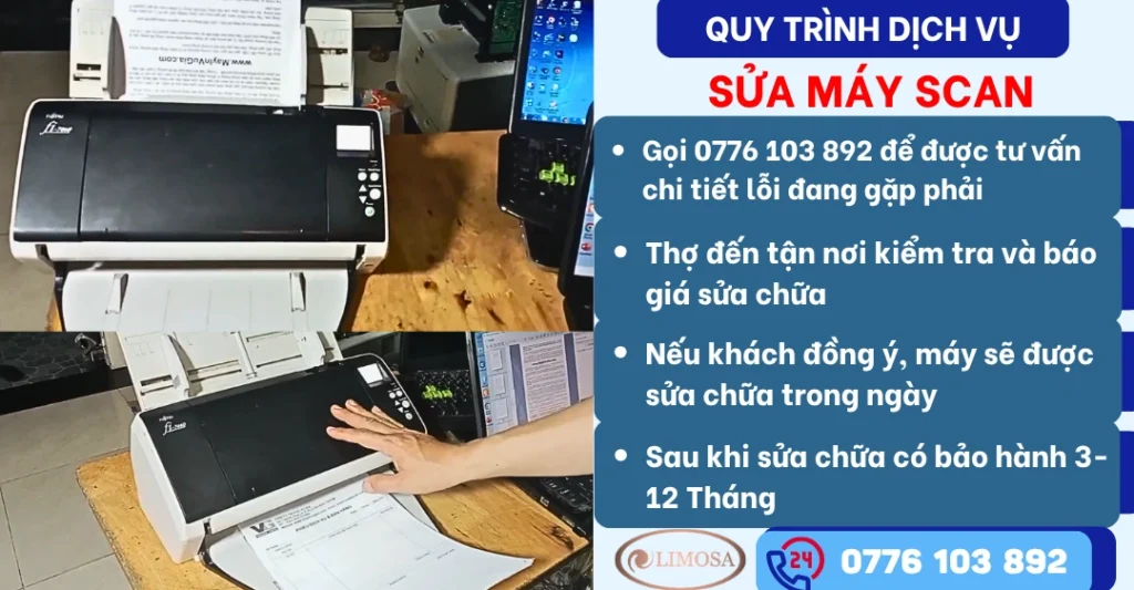Quy trình dịch vụ sửa máy Scan tại Sửa Điện Tử Limosa