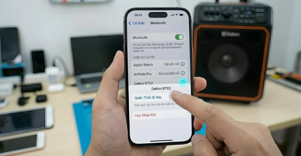Xóa lịch sử kết nối trên điện thoại và loa