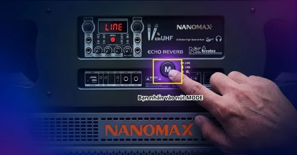 Sử dụng nút MODE trên bảng điều khiển