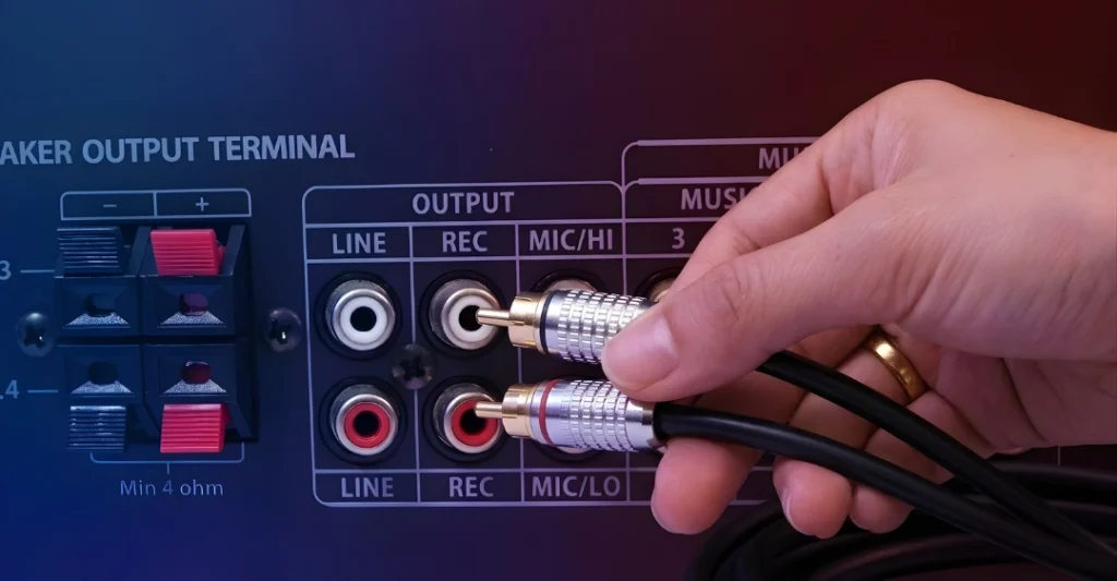 Sử dụng cổng Line Out/Rec Out