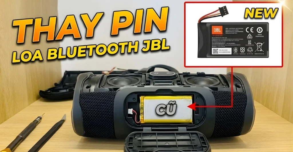 thay pin loa bluetooth JBL