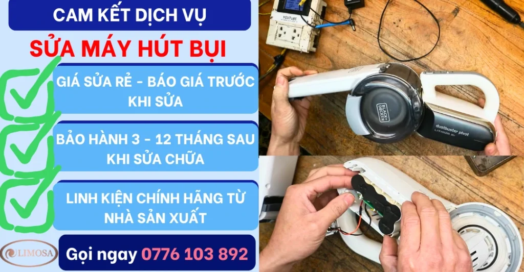 Cam kết dịch vụ sửa máy hút bụi tại Sửa Điện Tử Limosa
