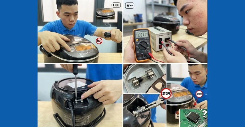 bảng mã lỗi nồi cơm điện Zojirushi