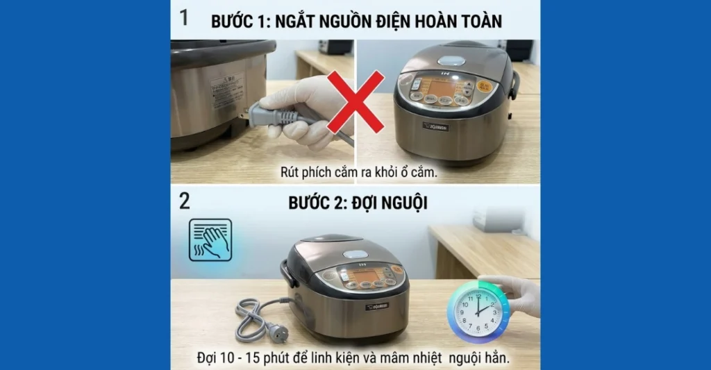 sửa lỗi E07 nồi Zojirushi tại nhà