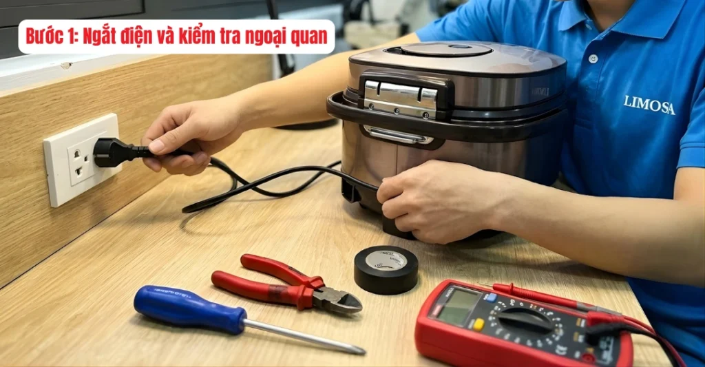 cách sửa lỗi E3 nồi cơm điện Sunhouse