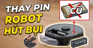 thay pin robot hút bụi