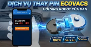 thay pin robot hút bụi Ecovacs