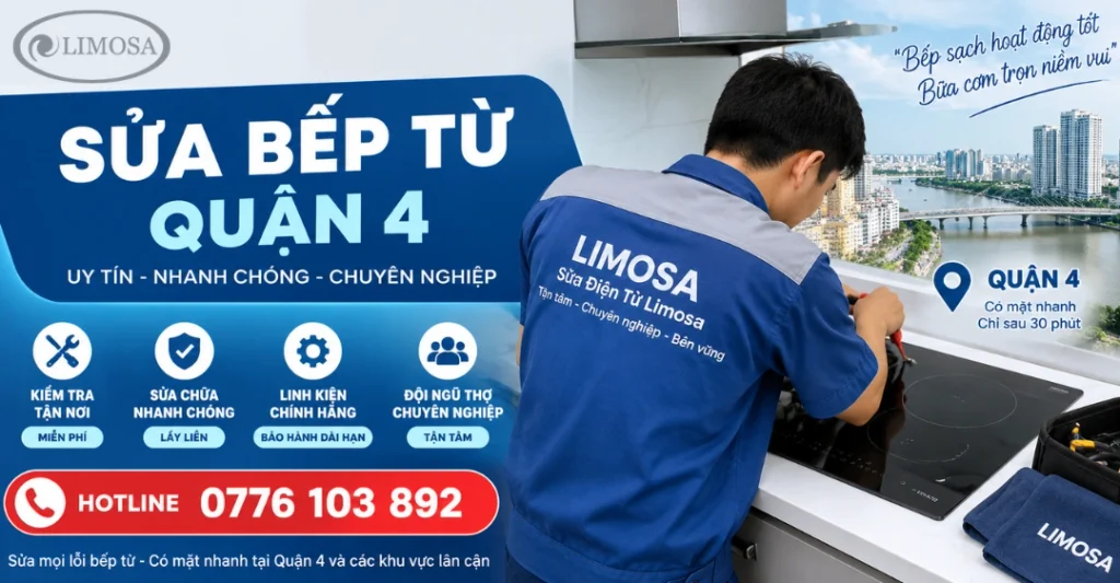 Sửa bếp từ quận 4 tại Sửa Điện Tử Limosa