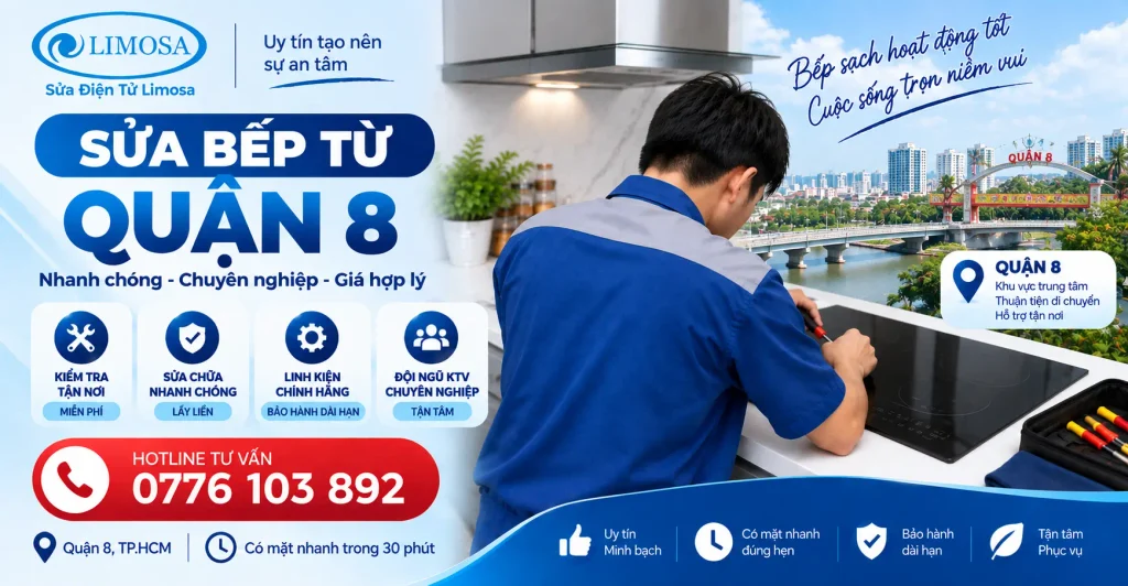 Sửa Bếp Từ Quận 8 tại Sửa Điện Tử Limosa