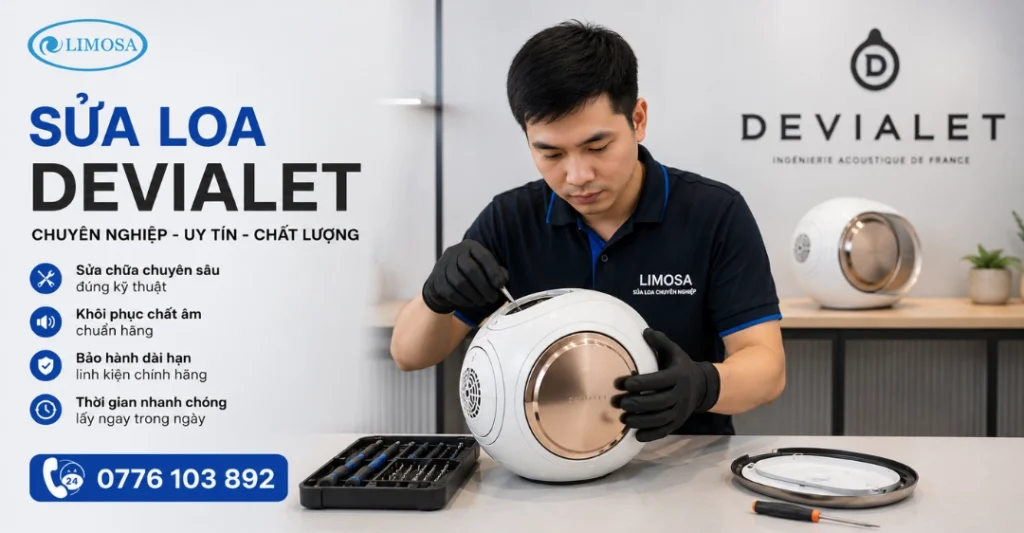 Sửa Loa Devialet Phantom tại Sửa Điện Tử Limosa