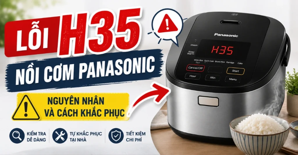 lỗi H35 nồi cơm Panasonic