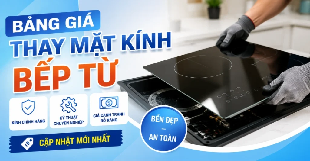 bảng giá thay mặt kính bếp từ
