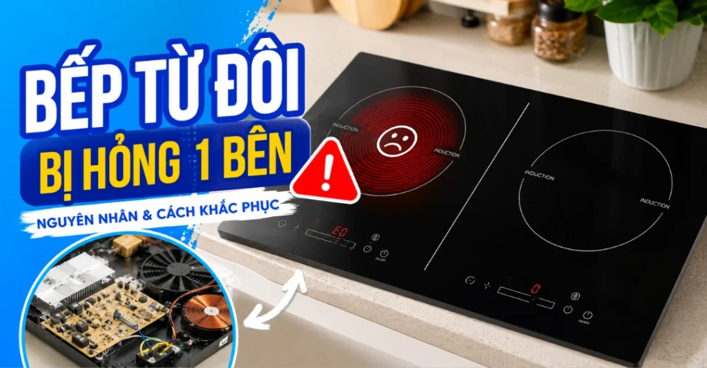bếp từ đôi bị hỏng 1 bên