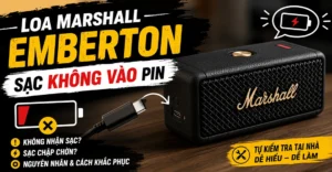 loa Marshall Emberton sạc không vào pin