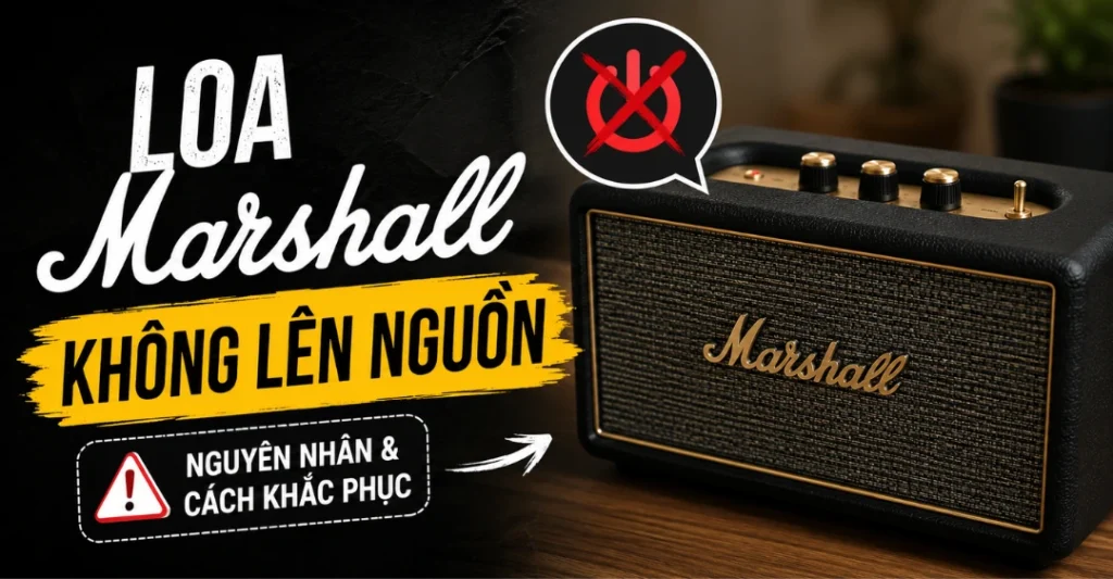 loa Marshall không lên nguồn
