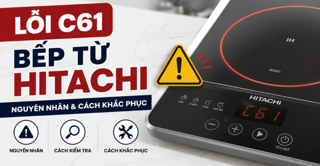 lỗi C61 bếp từ Hitachi