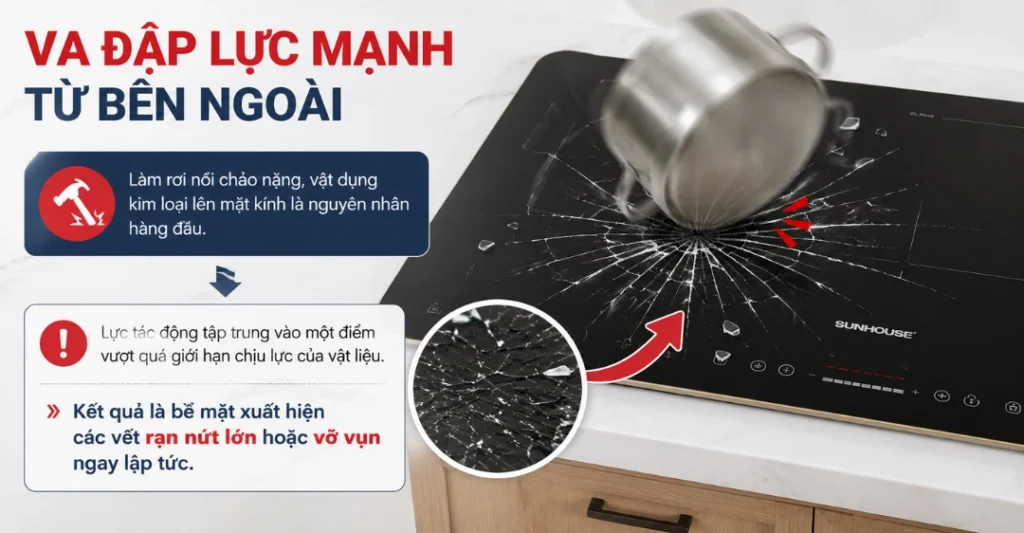 Va đập lực mạnh từ bên ngoài