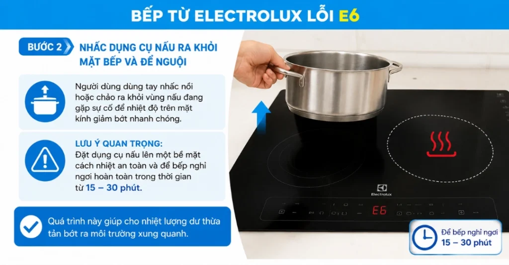 sửa bếp từ Electrolux lỗi E6