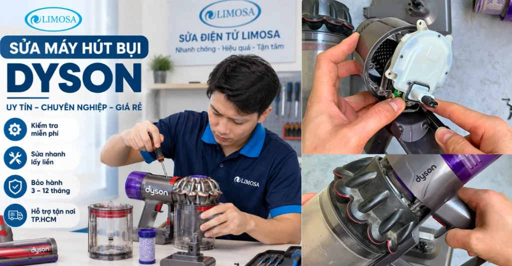 Sửa máy hút bụi Dyson chính hãng tại Sửa Điện Tử Limosa