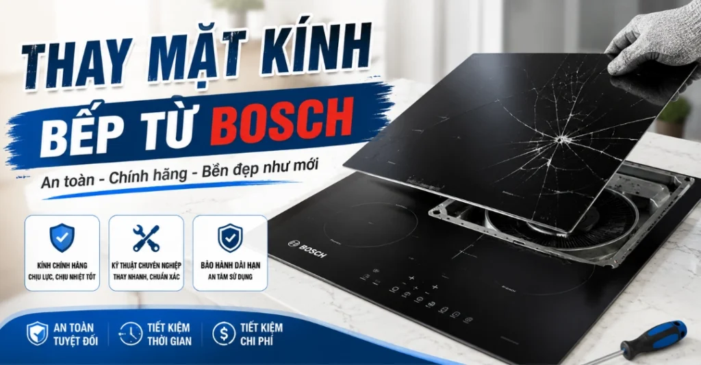 thay mặt kính bếp từ Bosch