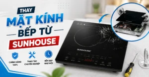 thay mặt kính bếp từ Sunhouse