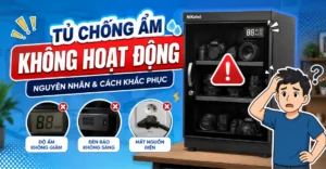 tủ chống ẩm không hoạt động