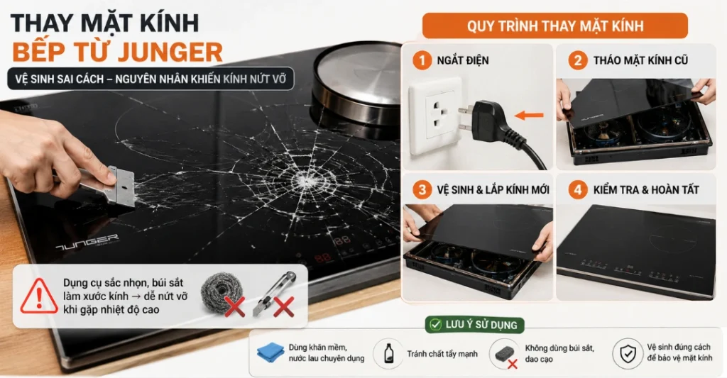 Vệ sinh bếp sai cách hoặc dùng dụng cụ sắc nhọn