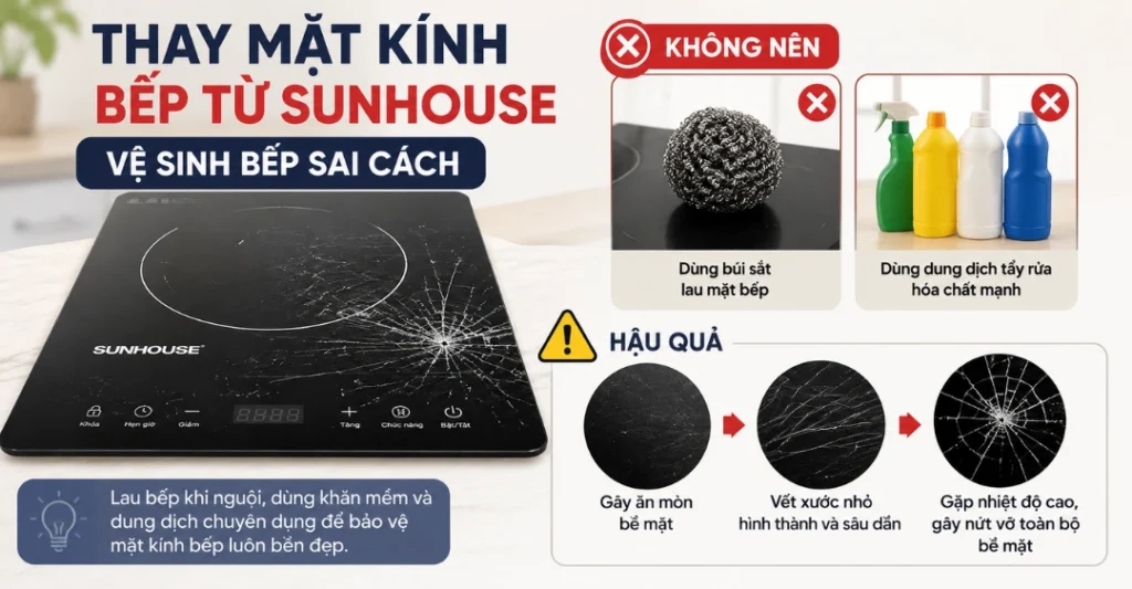 Vệ sinh bếp sai cách