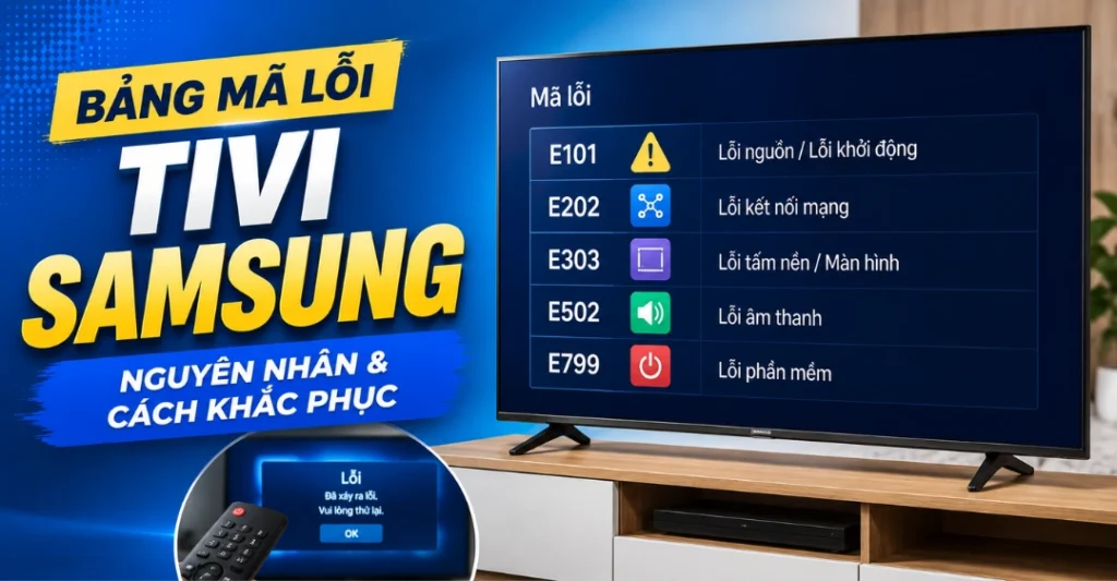 bảng mã lỗi tivi Samsung