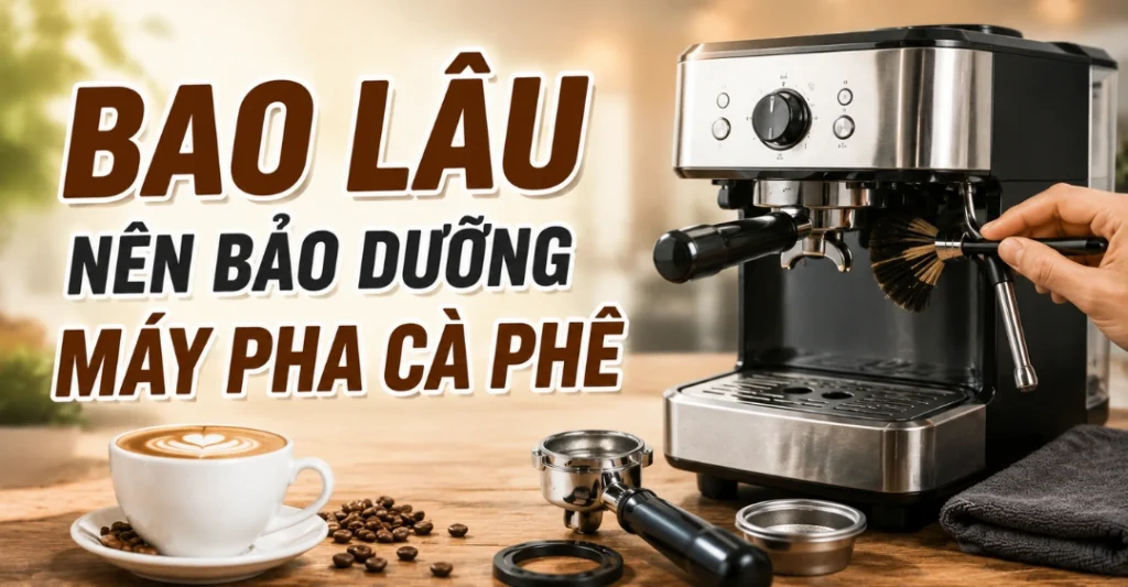 bao lâu nên bảo dưỡng máy pha cà phê