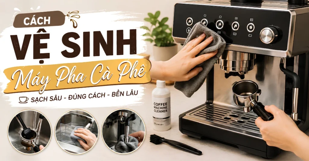cách vệ sinh máy pha cà phê