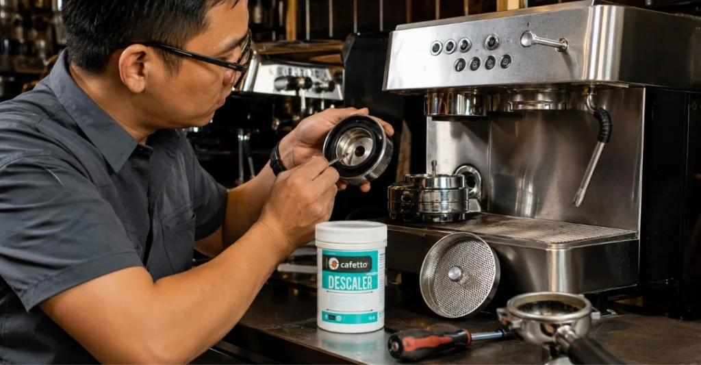 Tháo lắp linh kiện và thực hiện quy trình bảo dưỡng máy