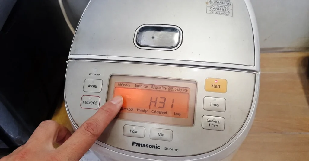 Bản chất lỗi H31 nồi cơm Panasonic