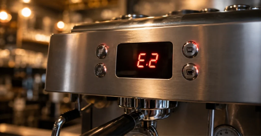 Máy pha cà phê báo lỗi E2
