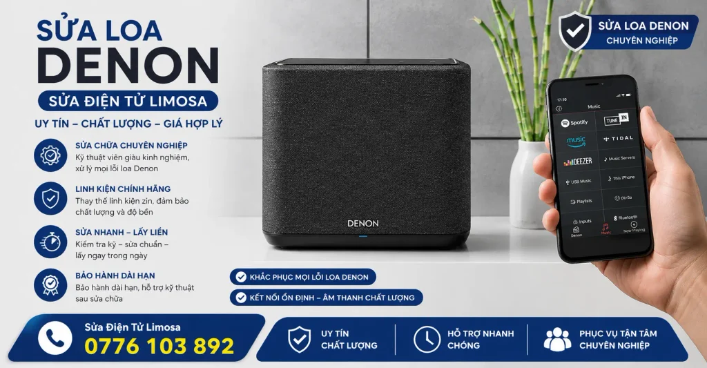 Ưu điểm sửa loa Denon tại Sửa Điện Tử Limosa