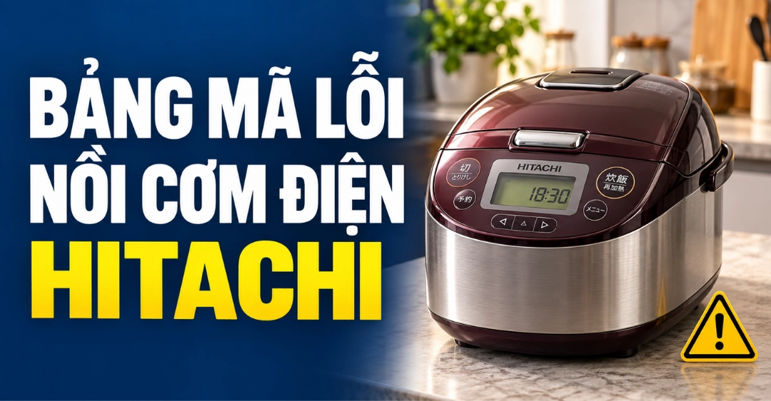 Bảng Mã Lỗi Nồi Cơm Điện Hitachi